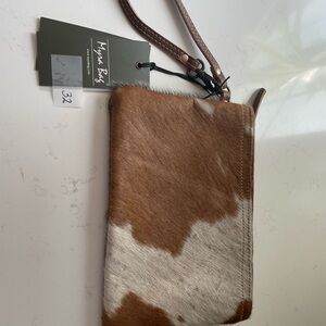 S0785 white and brown Harlon small bag